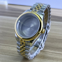 Custom 39mm Seiko NH35 Mechanical Watch Case Sapphire Crystal Glass Movement Stainless Steel Waterproof Model 186