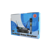 Précision Pro Audio UHF-221 Fréquence UHF réglable Karaoké dynamique DJ Studio professionnel Microphone sans fil