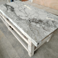 Personnalisé Moderne Naturel Marbre Île Lavabo Table Basse Fond Mur Meubles Diverses Couleurs Offres Spéciales Poli