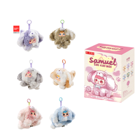 Tiktok vente chaude bébé trois Samuel San Xiao Mao chiot être bonne série boîte aveugle 6 pièces mignon peluche porte-clés jouets pour cadeaux