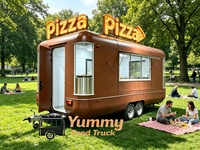 Superbe remorque alimentaire mobile personnalisée avec cuisine complète pour le café, la crème glacée, la pizza, les en-cas et la restauration rapide
