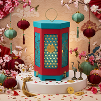 Boîte-cadeau de luxe chinoise de la mi-automne avec logo personnalisé emballage de gâteau de lune en papier pliable