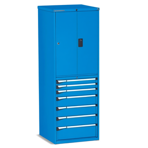 Fami Master Key Comfort C0-Eh=36x36 <b>Drawer</b> Cabinet 7 <b>Drawers</b> 714x751x2000mm Gentian Blue Ral5010 <b>Tool</b> Storage - Product Image 2
