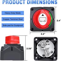 Isolateur de déconnexion de commutateur principal de coupure de puissance de batterie robuste étanche 12-48V pour voiture
