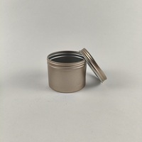 Pots en aluminium fins et vides pour crème, couleur métallique givrée, 100g/3.3oz, pots en métal pour poudre cosmétique, récipients