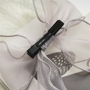 MIO, venta al por mayor, pinza de pelo con lazo nupcial, accesorios de moda para mujer, tela de Organza hecha a mano, talla grande, 13 colores, lazos, pinza de pelo - Product Image 2