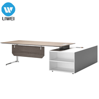 Bureau de direction LIWEI, placage bois de luxe, design moderne extensible, personnalisable, installation facile, garantie 3-5 ans, bureau