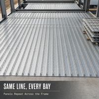 Tôle de plancher en treillis galvanisé renforcé avec plaque inférieure - Installation rapide de la structure en acier pour plancher