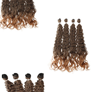 Peluca Larga Rizada de Fibra Química Estilo Latino Americano, Ondas Profundas, Trenzas Desordenadas, Ondas de Agua - Product Image 4