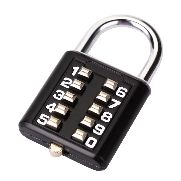 Zinc alloy 10 button password keyless lock code Combination Padlock