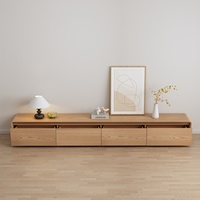 Ensemble meuble TV et table basse en bois, modèle nordique moderne et épuré 2026, idéal pour les petits espaces de salon