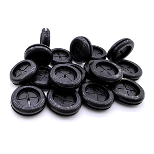 Factory Wholesale Custom Double-Sided Silicon Transparent Black <b>Rubber</b> Grommet for Cables Guard Coil Hole Sealing - Product Image 2