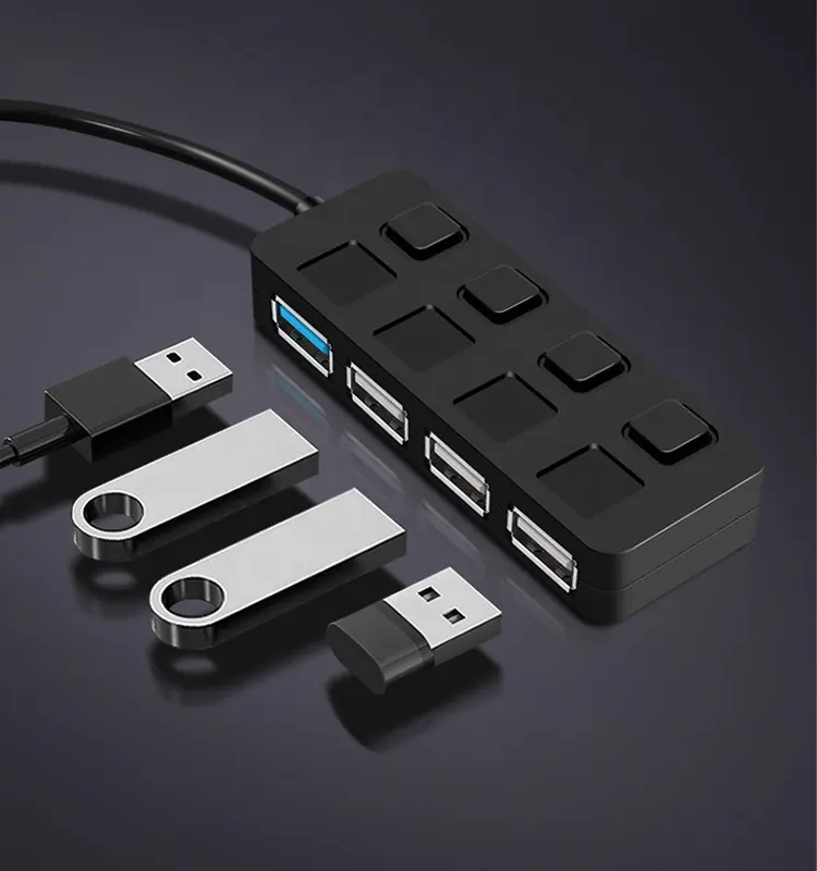 Tốc độ cao USB 3.0 4 cổng HUB Loại C Adapter cho PC máy tính xách tay Splitter Mac