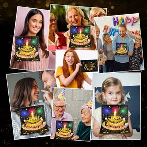 Luxury 3D Pop up <strong>Birthday</strong> <strong>Cards</strong> Cake Blow Out Candle Blowable Musical LED Light <strong>Birthday</strong> Gifts for Man Woman Kids <strong>Grandma</strong> - Product Image 6