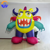Monstre gonflable personnalisé, durable, facile à installer, coloré, pour Halloween, ambiance d'horreur, accessoire décoratif avec ventilateur intégré, en tissu Oxford