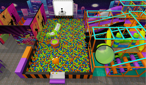 Chuyên Nghiệp Thiết Kế Hiện Đại Lớn Bóng Hồ Bơi Trượt Trẻ Em Chơi Khu Vực Thiết Bị Trẻ Em Của Sân Chơi Trong Nhà - Product Image 4