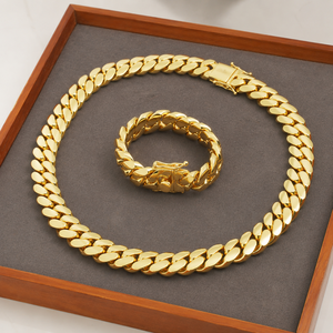 Collier de luxe et de style hip-hop, collier cubain super large, chaîne cubaine à maillons épais, chaîne cubaine Miami - Product Image 3