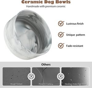 Nuevo Diseño de Tazón para Mascotas de 400ml/850ml con Soporte de Madera, Tazón de Cerámica para Perros y Gatos - Product Image 5