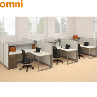 OMNI – Postes de travail modernes reconfigurables en métal avec cloisons de bureau, panneaux de rangement intégrés pour bureaux assis-debout, écologiques pour salon