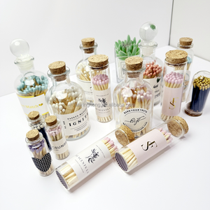 Wooden Matchsticks <strong>in</strong> Bottle Candle Aromatherapy New Custom Colorful <strong>Match</strong> Sticks <strong>in</strong> Glass <strong>Jar</strong> Bottle <strong>Matches</strong> - Product Image 6
