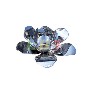 Sculpture de lotus en acier inoxydable, sur mesure, pour montage au sol en extérieur, décoration de jardin en métal faite à la main - Product Image 5