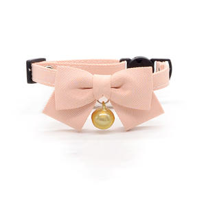Elegante pajarita collares para mascotas con campanas doradas ajustables para Gatos Perros accesorio de moda - Product Image 3