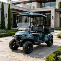 Voiturette de golf électrique 2 places, batterie lithium 72V, moteur 7KW, carrosserie bicolore, sièges de couleur assortie, compartiment de rangement supplémentaire