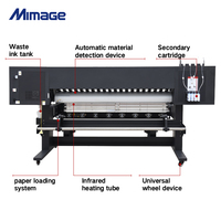Impresora solvente de inyección de tinta de gran formato, Mimage, 3 unidades, EPS, 1,8 m, 6 pies, eco