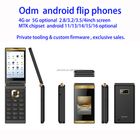 Téléphone à clapet Android ODM à écran tactile, double SIM 4G VoLTE, compatible tous opérateurs, version personnalisable Kohser