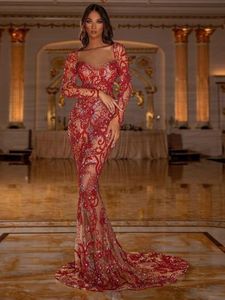 Belle Cocktail étage longueur soirée sirène robe cristal perles de verre embelli élégant robe de soirée de mariage 2025 - Product Image 2