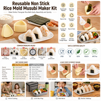 Kit de fabrication de musubi portable et réutilisable, moule à riz pour la préparation des repas dans la boîte à lunch