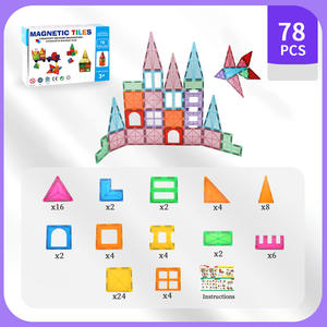 Colore naturale forte materiale da costruzione Cross-Border magnetico set di blocchi per bambini giocattoli educativi per bambini finestra - Product Image 4