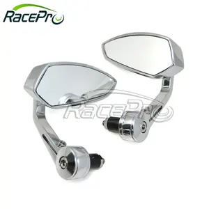 RACEPRO RP9980-1085B 1 Inch or 7/8 inch Universal Motorbike Handle Bar End Mirrors for Honda Kawasaki Suzuki Yamaha