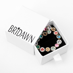 Custom Logo Sliding Drawer Jewelry <b>Gift</b> <b>Box</b> with Drawstring Pouch Paper Packaging Set for Ring Necklace <b>Earrings</b> Bracelet - Product Image 6