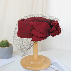 Gorro de pescador con bordado para mujer, gorro de boda con bordado, para fiesta, X5106 - Product Image 6