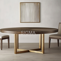 Table à manger en bois massif minimaliste moderne, finition naturelle, pour intérieur, maison, cuisine, restaurant, hôtel, appartement, villa, meubles