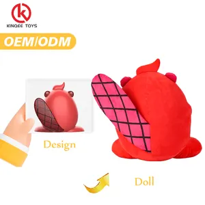 Kinqee muñeco de gato de peluche hecho a medida OEM ODM ASTM CE certificado para niños de 5 a 7 años PP algodón relleno empresa regalos parejas