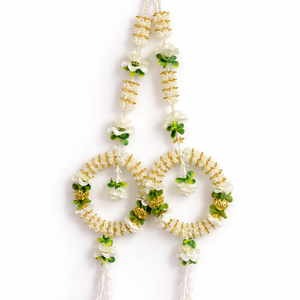 Bague artisanale en forme de rose, suspendue, avec fleurs séchées, perles, réglable, imperméable, écologique, pour festival, mariage, décoration de la maison - Product Image 1