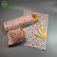Bedrucktes Beschichtetes Fettabweisendes Lebensmittelechtes Papier Hamburger Einweg-Sandwich-Verpackung Umweltfreundliche Deli-Korbeinlagen