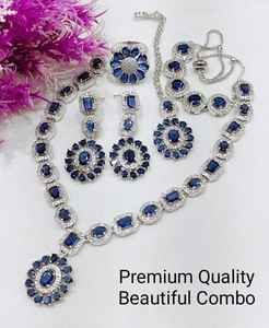 Collar de tendencia con pendientes de gota AD, conjunto de joyería, colección de joyas 2025, hecho a mano producto a granel, joyería India para mujeres - Product Image 3