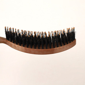 Peigne de massage antistatique à grain de bois - Double usage pour cheveux humides et secs, brosse à cheveux en forme d'ours avec coussin d'air pour masser le cuir chevelu - Product Image 4