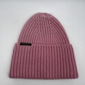 100% Len Sườn Dệt Kim Ấm Áp Giản Dị Ngoài Trời Beanie Người Đàn Ông Người Phụ Nữ Mùa Thu Mùa Đông Rắn Chất Lượng Cao - Product Image 2