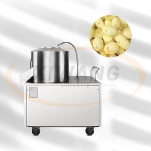 Machine Commerciale Automatique de Lavage et d'Épluchage de Fruits et Légumes pour Patates Douces, Taro, Carottes, Pommes de Terre, Gingembre – Éplucheur et Laveur à Froid - Product Image 3