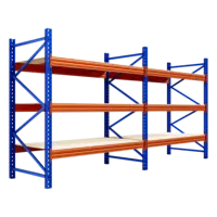 Étagères de stockage industrielles empilables réglables en acier robuste avec revêtement en poudre et rayonnages d'entrepôt