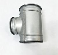 Raccord de ventilation en métal pressé à 45/90 degrés avec coussinet en caoutchouc pour connexion de conduits