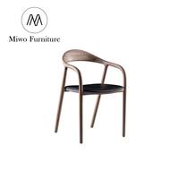Fauteuils de salle à manger modernes, style nordique, pour hôtel, terrasse, jardin, avec structure en bois massif et revêtement, chaises de banquet pour restaurant