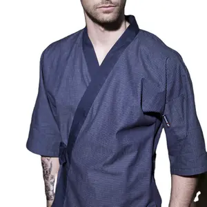 UNITÉ DE CONTRÔLE Unisexe Demi Manches Kimono Style <span class=keywords><strong>Japonais</strong></span> Chef <span class=keywords><strong>Uniforme</strong></span> - Product Image 1