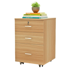 Meuble de bureau en bois, armoire d'activités à 3 tiroirs, meuble de rangement mobile, armoire à roulettes - Product Image 6
