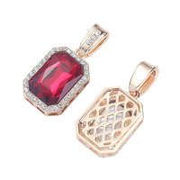 Pendentif rectangulaire en pierre lourde, collier en alliage de luxe léger avec pierre colorée, chaîne de pull polyvalente, bijou pendentif haut de gamme
