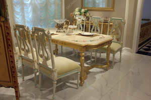 <span class=keywords><strong>Chaise</strong></span> de <span class=keywords><strong>salle</strong></span> à <span class=keywords><strong>manger</strong></span> en bois massif, ensemble de <span class=keywords><strong>6</strong></span> places, en tissu italien classique français, haute qualité - Product Image 3